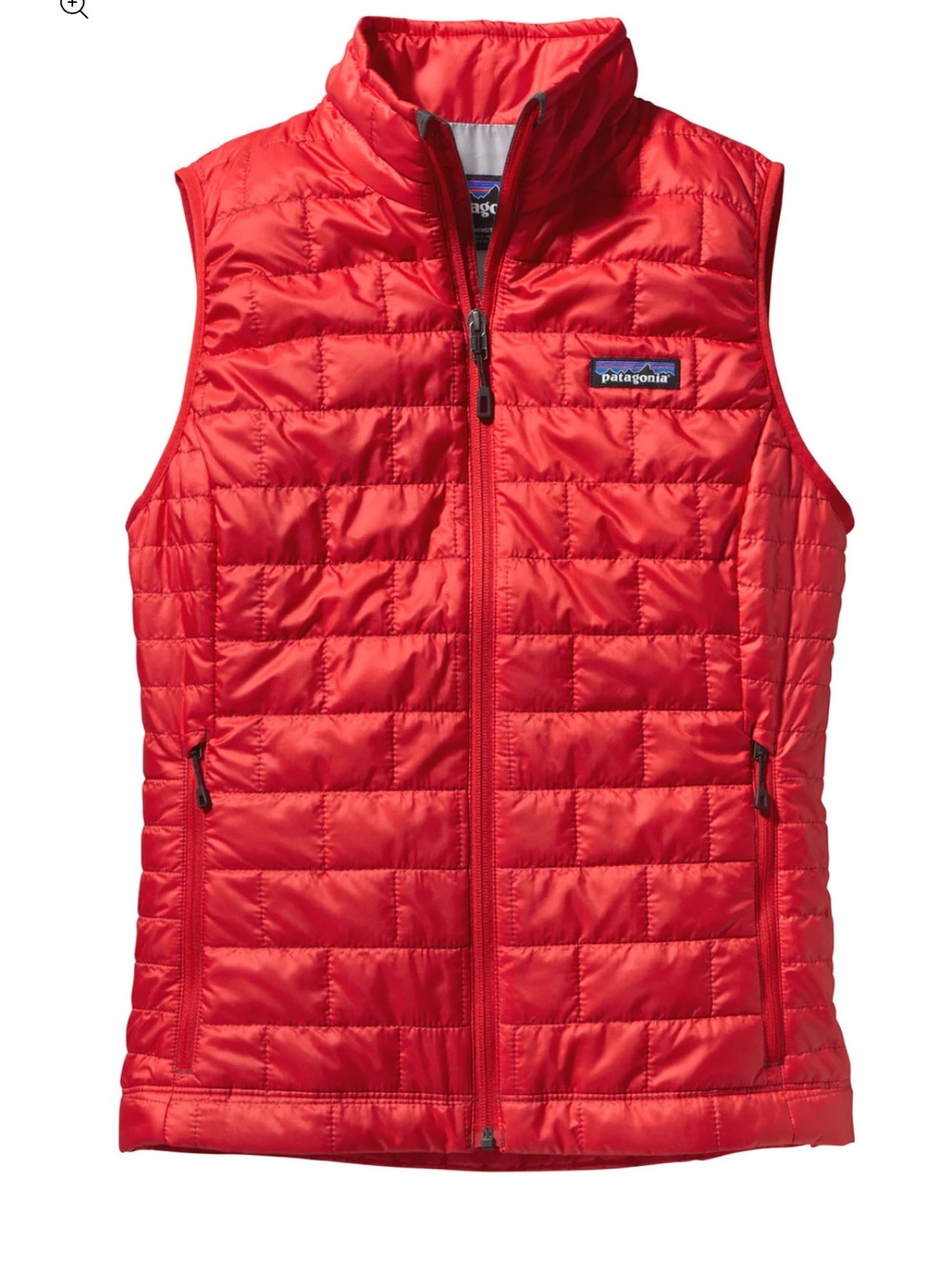 Patagonia Women's Nano Puff Bright Orange Full Zip Quilted Hiking Vest Sz S